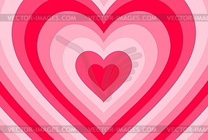 Love heart tunnel background, Valentine, wedding - vector clipart