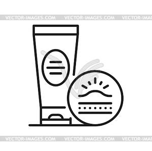 Venous and varicose treatment, edema cream - stock vector clipart