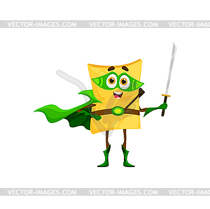 Cartoon quadretti pasta superhero character - vector clipart