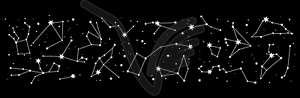 Star constellation, mystic astrology night sky map - vector clipart