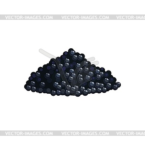 Black caviar, cartoon seafood gourmet delicatessen - vector clipart