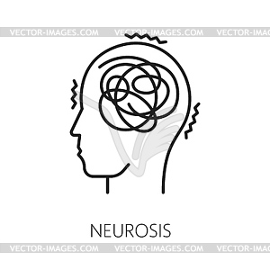 Значок проблемы невроза психологического расстройства - изображение в векторном виде