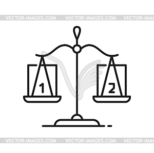 Planning icon for project goals, scales pictogram - vector EPS clipart