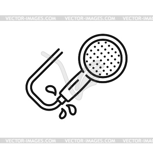 Plumbing, sewerage repair service line icon - vector clipart