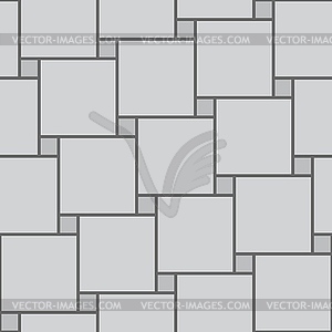 Pavement with grey cobblestone, pattern - vector image