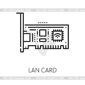 Electronics, computer industry hardware line icon - vector clipart