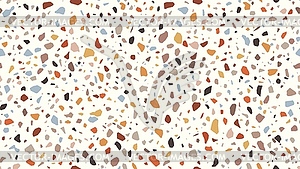Terrazzo mosaic pattern, terazzo marble floor tile - vector clipart