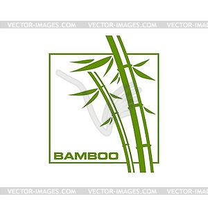 Bamboo icon, SPA massage, beauty and cosmetics - royalty-free vector clipart