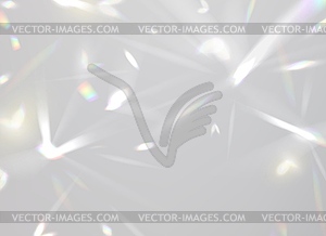 Prism light overlay, crystal diamond rainbow shine - vector image