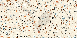 Мозаичный узор Terrazo, мраморный пол terrazzo - цветной векторный клипарт