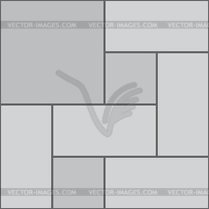 Parquet paving pattern with granite tiles - vector clip art