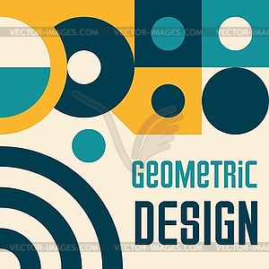 Abstract Bauhaus poster, geometric modern pattern - vector clipart