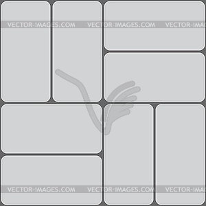 Basket weave grey cobblestone paved pattern - vector clip art