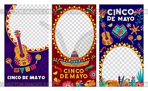 Mexican Cinco de Mayo holiday social media banner - vector clipart