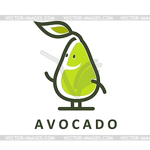Avocado farm, juice and oil icon, emblem - vector clipart