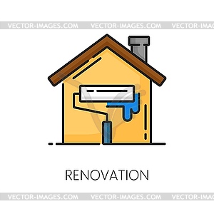 Real estate, house rent, apartment renovation icon - vector clipart / vector image