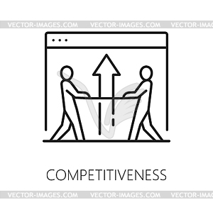 Competitiveness, SEM search engine marketing icon - vector clip art