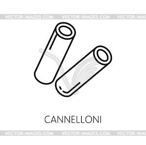 Cannelloni rolls of pasta stuffed with meat - vector image
