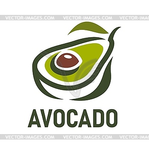 Avocado fruit farm, juice and oil graphic icon - vector clipart
