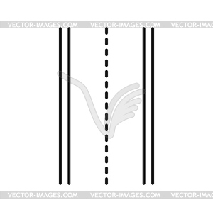 Highway road line icon, street traffic route lane - vector image