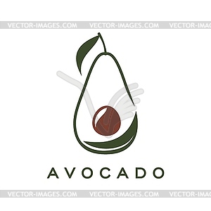 Avocado farm, juice and oil icon healthy nutrition - vector clipart