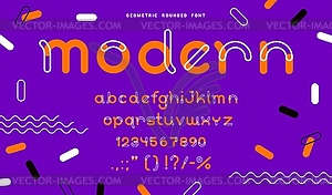 Creative letters font, modern line futuristic type - vector clip art