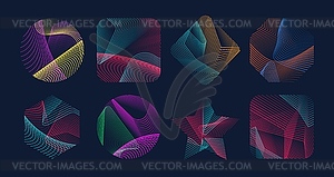 Abstract modern geometric line shape grid print - vector image