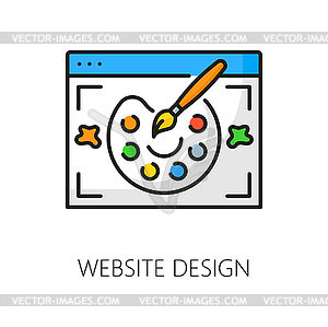 Website design. Web audit icon - vector image