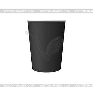Realistic coffee paper cup mockup package - vector clip art