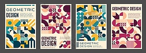 Abstract modern geometric poster, certificate - vector clip art