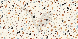Terrazzo mosaic tile pattern, marble floor texture - vector clip art