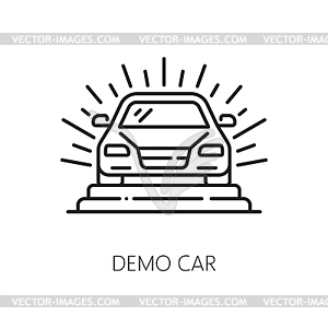 Car company, auto dealership thin line icon - vector image