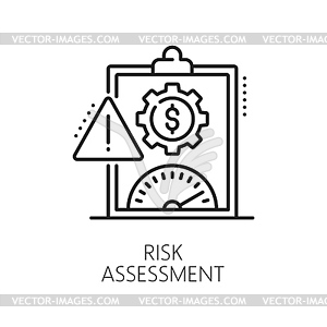 Значок строки оценки рисков для финансового анализа - векторная иллюстрация