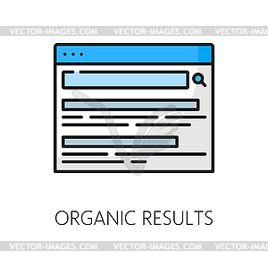 Web search organic results color outline icon - vector clipart