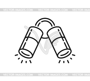 Wall spotlight lamp or sconce lights line icon - vector image