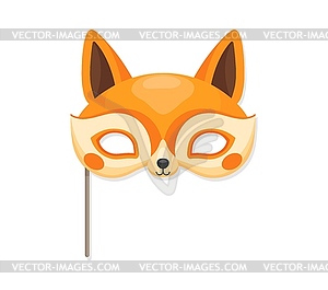 Carnival party fox animal mask, festival, birthday - vector image