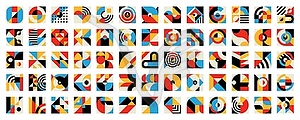 Abstract geometric elements, modern patterns set - vector clipart