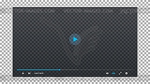 Video player transparent interface display - vector image