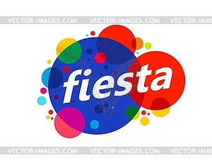 Fun carnival event, fiesta holiday party symbol - vector image