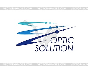 Fiber optic cable telecommunication icon, internet - vector image
