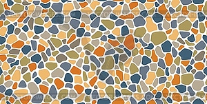 Gravel and pebble mosaic stone pattern, background - vector clipart