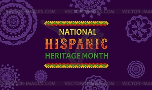 National Hispanic heritage month, ornament pattern - vector clipart / vector image