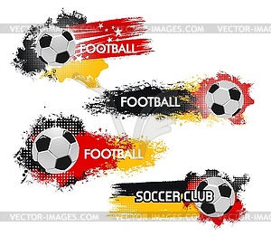 Germany 2024 euro soccer cup grunge sport banners - vector clipart