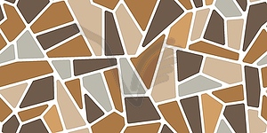 Mosaic stone tile pattern, paving floor background - royalty-free vector clipart