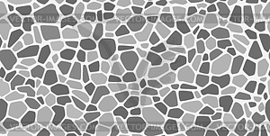 Плитка из серого гравия и гальки с мозаичным рисунком из камня - изображение в векторном формате