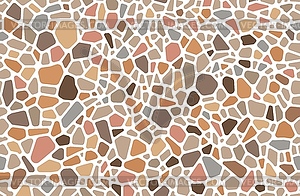 Mosaic paving floor brown stone tile pattern - vector clipart / vector image