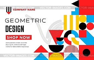 Abstract geometric modern business poster, site - vector image