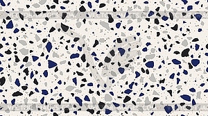 Terrazo mosaic ceramic tile pattern, stone texture - vector EPS clipart