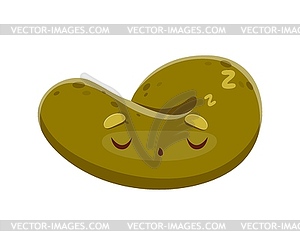 Cartoon sleeping poop emoji, relaxed poo - royalty-free vector clipart