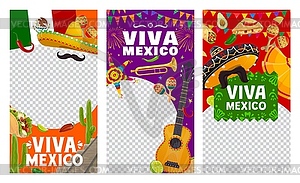 Шаблоны баннеров для социальных сетей Viva Mexico - изображение в формате EPS